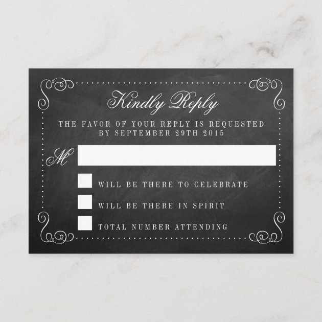 The Ornate Chalkboard Wedding Collection - RSVP