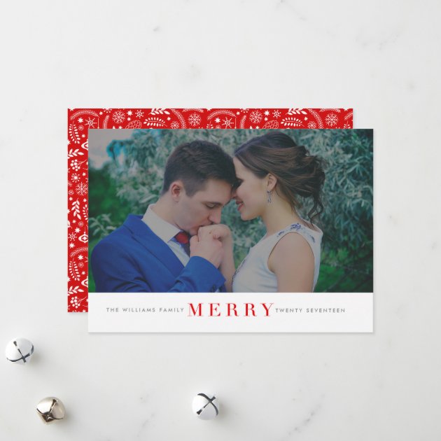 Minimal Merry Christmas Photo Cards