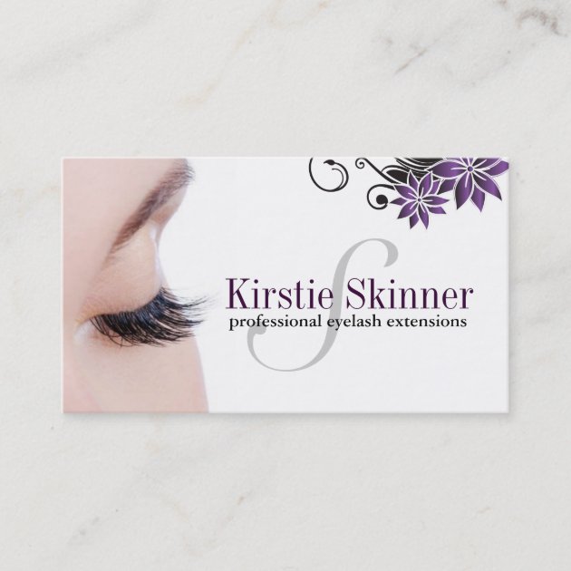 Eyelash Extensions Business Cards
