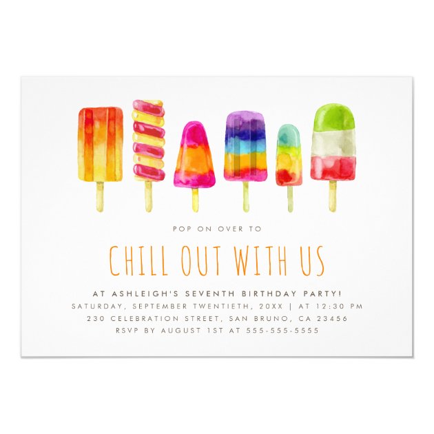 Popsicle Party | Kids Birthday Party Invitation
