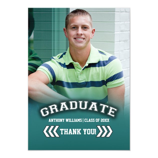 Graduation Thank You Custom Flat Photo Cards