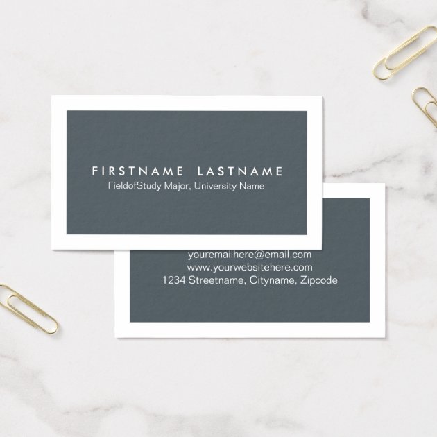 Simple Modern Student Business Cards