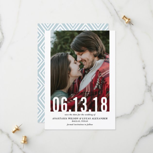 Wedding Date Cutout Vertical Photo Save The Date