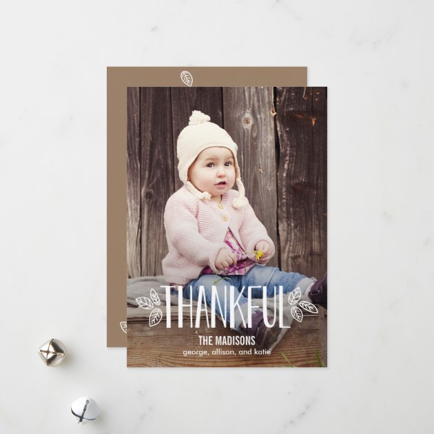 Being Thankful Thanksgiving Photo Cards