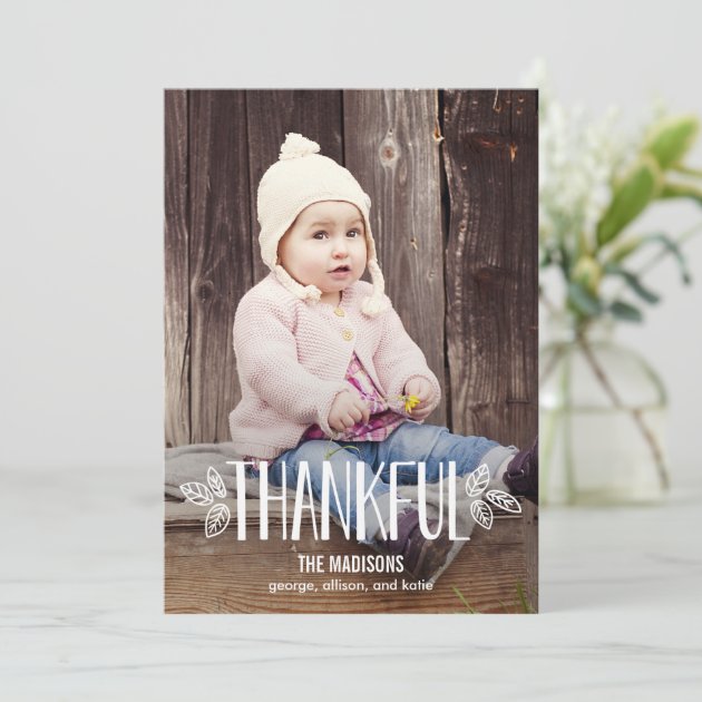 Being Thankful Thanksgiving Photo Cards