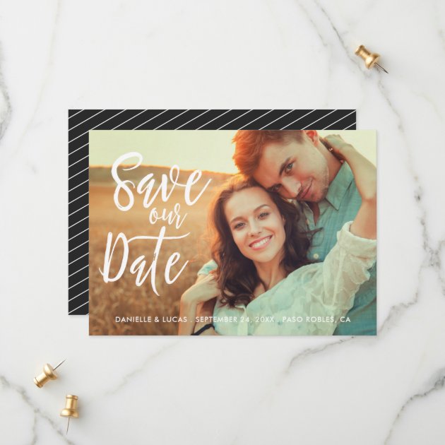 Simply Stylish Save The Date Photo Card
