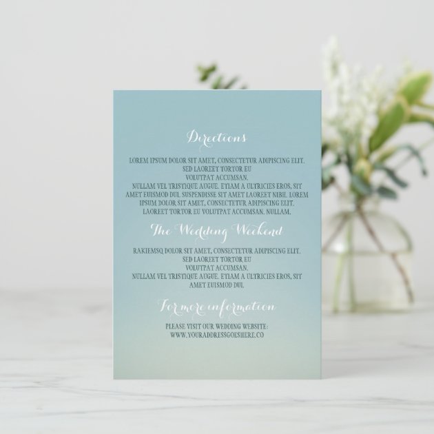 Other Wedding Details Enclosure Card