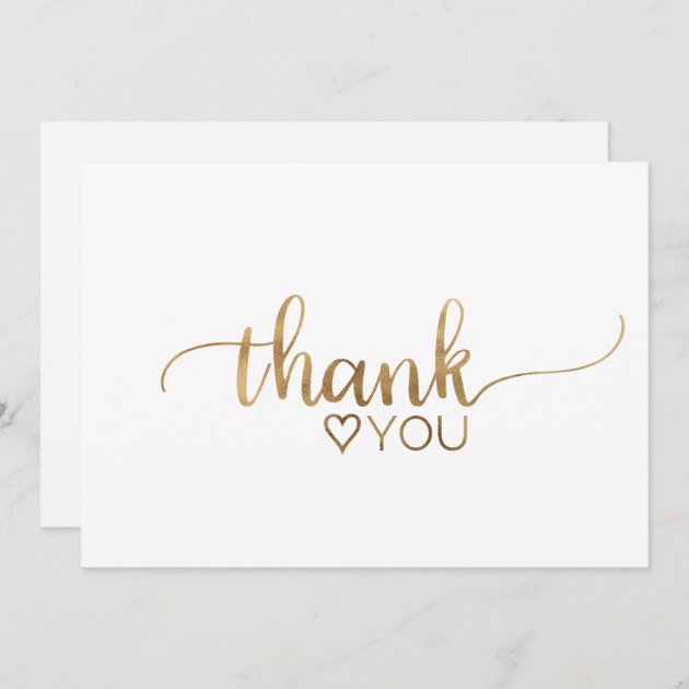 Simple Gold Calligraphy Thank You