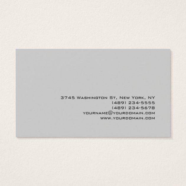 Unique Trendy Light Gray Professional Business Card
