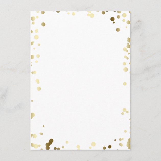 Gold Confetti Wedding Details - Information Enclosure Card