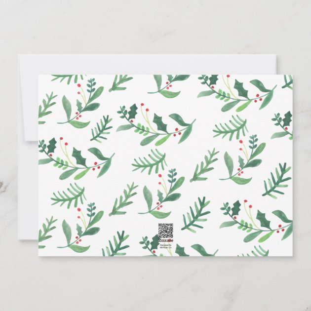 Very Berry Merry Christmas Watercolor | Christmas Holiday Invitation