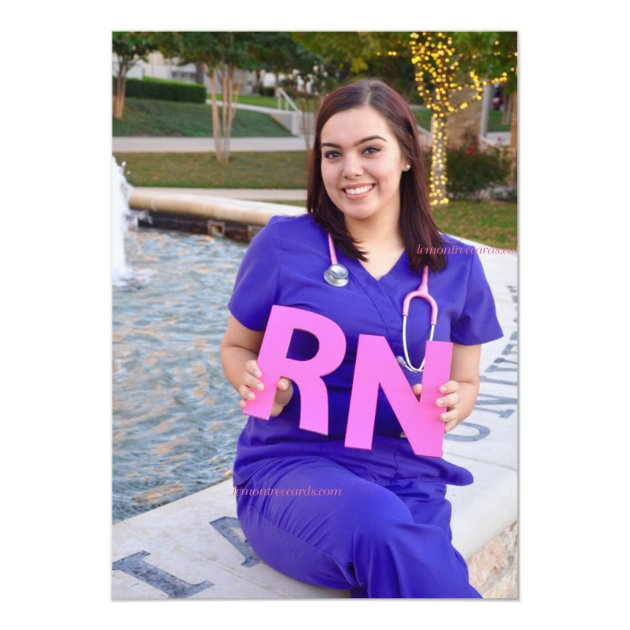 RN PHOTO Nurse Graduation Party Pinning Chalkboard Card