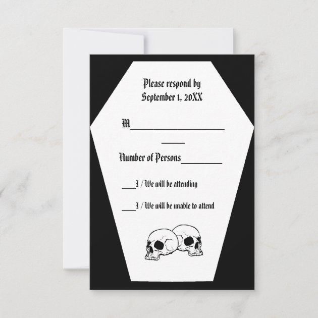 Coffin (Black) RSVP Card