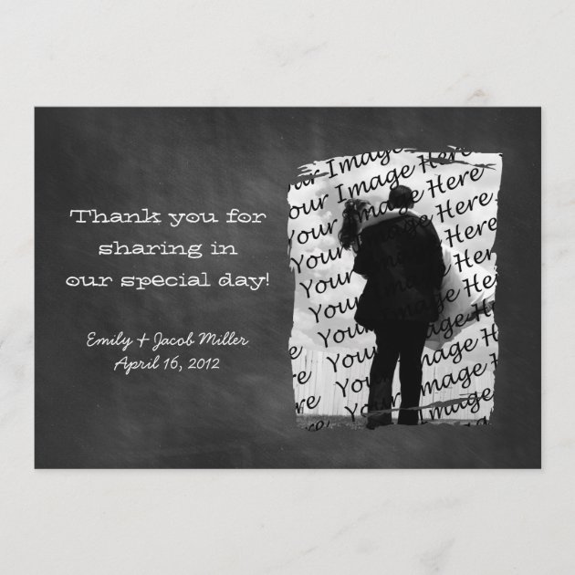 Chalkboard Photo Thank You Notes
