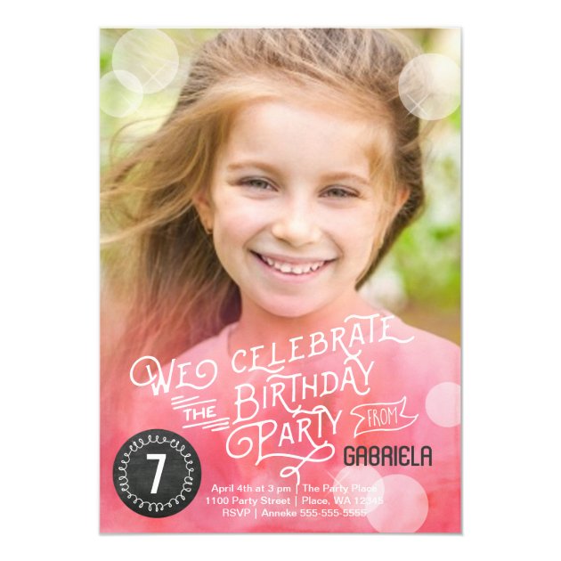 Birthday Party Watercolor | Invitations Girl |