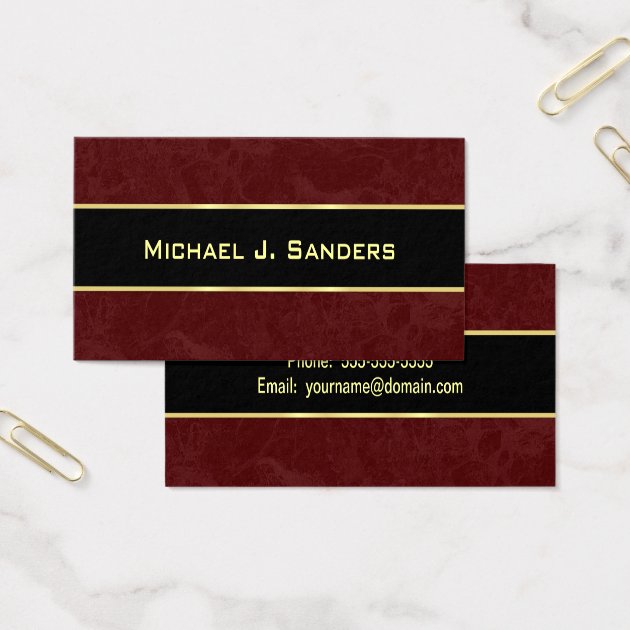 Graduation Name Cards - Burgundy And Black