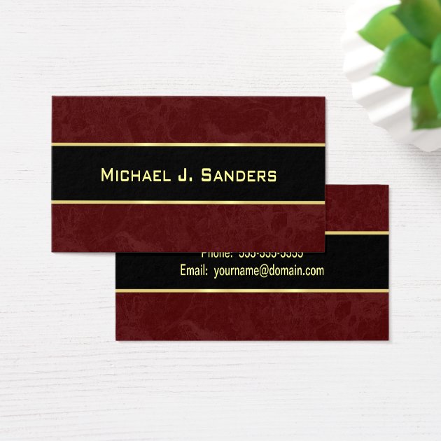 Graduation Name Cards - Burgundy And Black