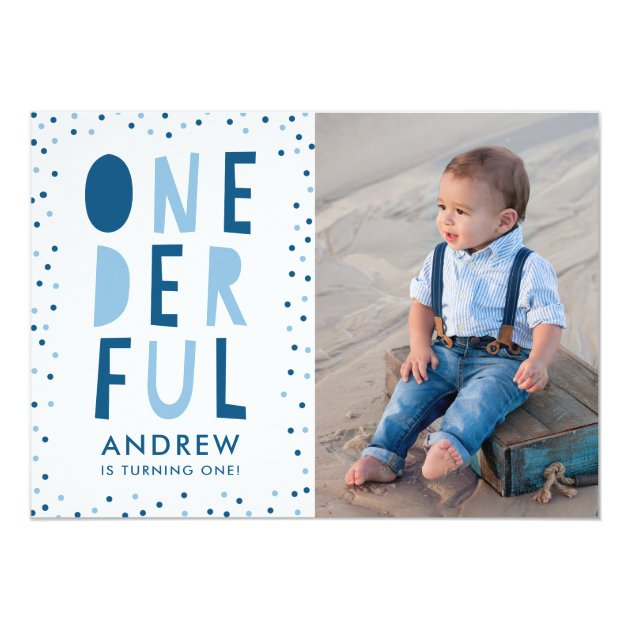 Onederful | Photo First Birthday Party Invitation