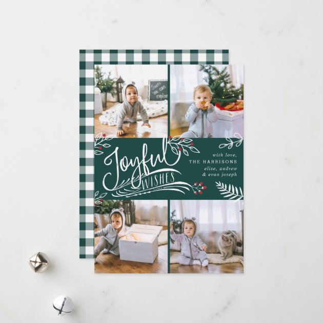 Joyful Wish | Christmas Photo Collage Card