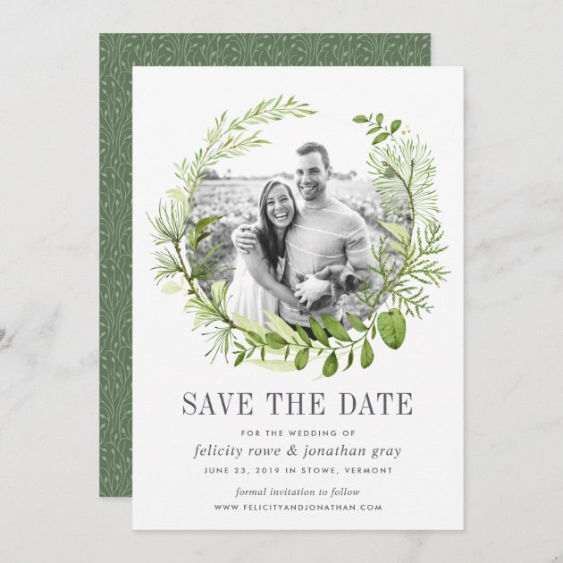 Wild Meadow Photo Save The Date Card