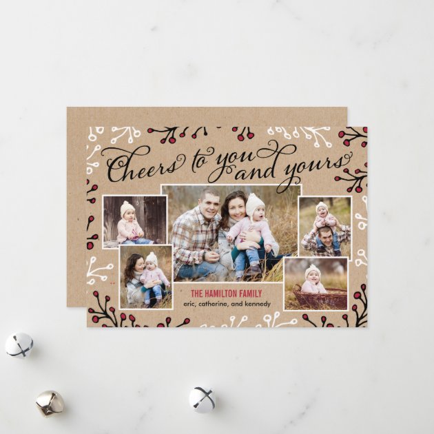 Cheerful Collage Holiday Photo Card