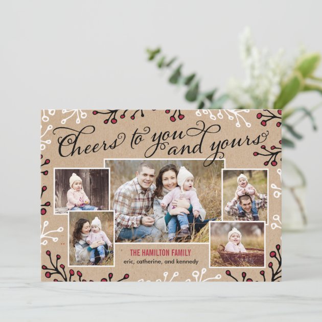 Cheerful Collage Holiday Photo Card