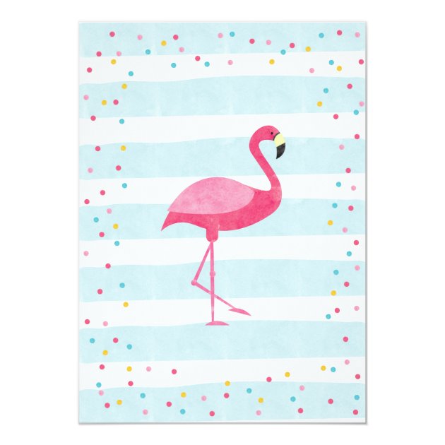 Summer Flamingo Birthday Invitation, Flamingle Card