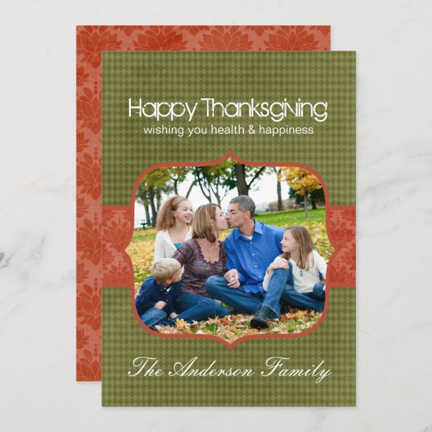 Customizable Thanksgiving Photo Card