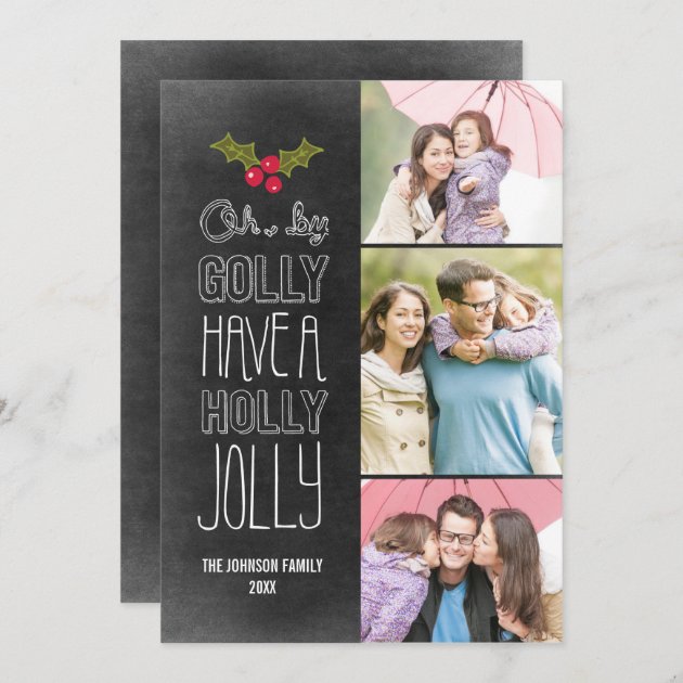 Oh By Golly Holiday Photo Card