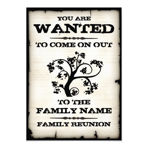 Family Reunion Wanted Invitations