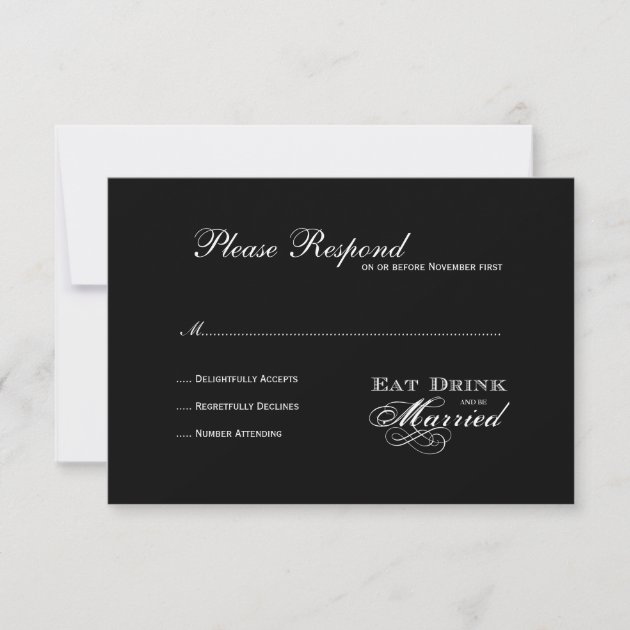 Eat Drink and be Married  Wedding rsvp