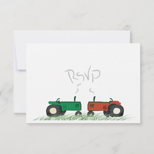 Summer Farm Wedding RSVP Card