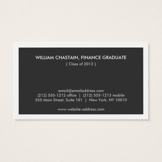 INITIAL LOGO For STUDENTS/UNIVERSITY (Black) Business Card