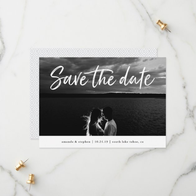 Casual Brush | Photo Save The Date