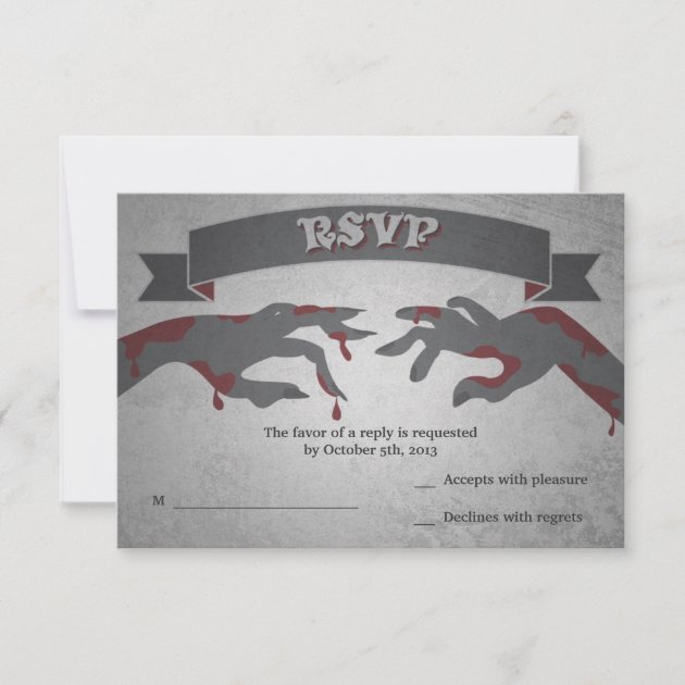 RSVP for A Zombie Wedding Invitation