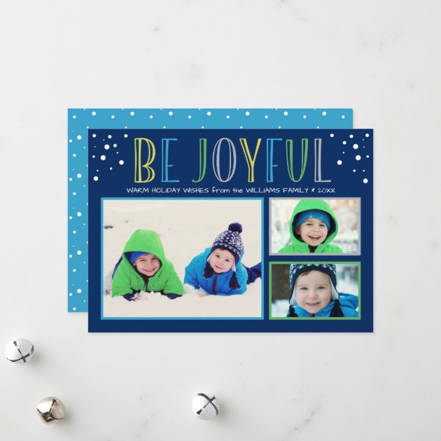 Be Joyful | Holiday Photo Collage Card