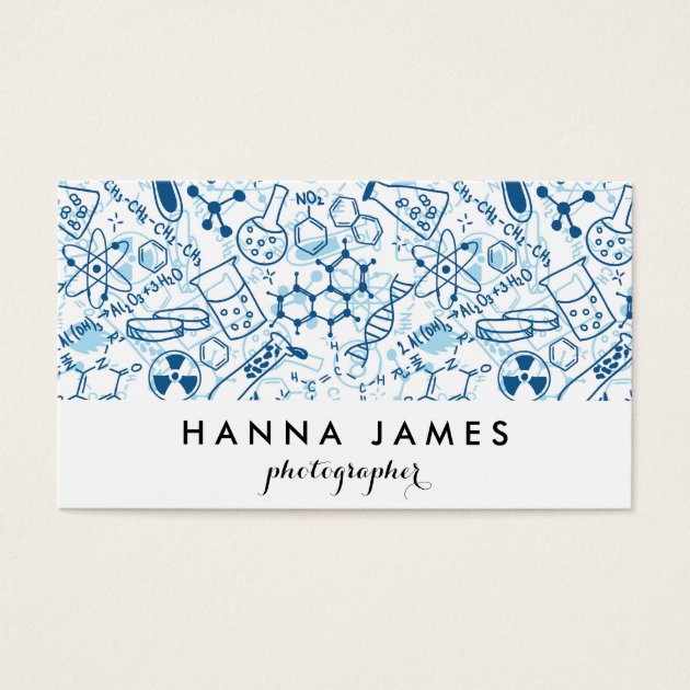 Chemistry Doodle Pad Drawing Personalized Text Business Card