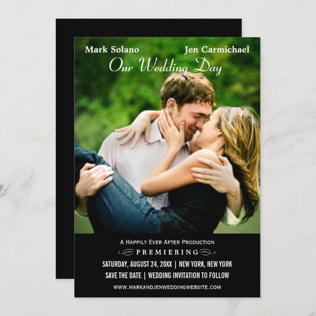 Save The Date Card | Movie Poster Design