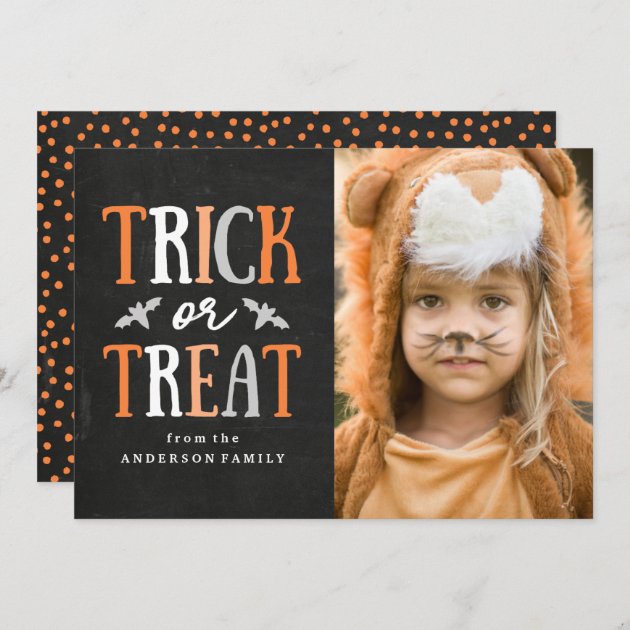 Trick Or Treat | Halloween Photo Card