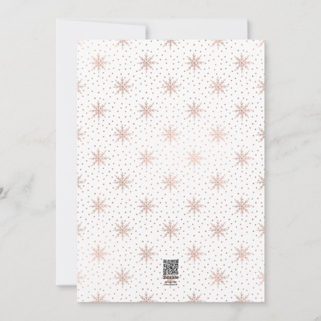 Simple Rose Gold Merry Christmas Photo Cards