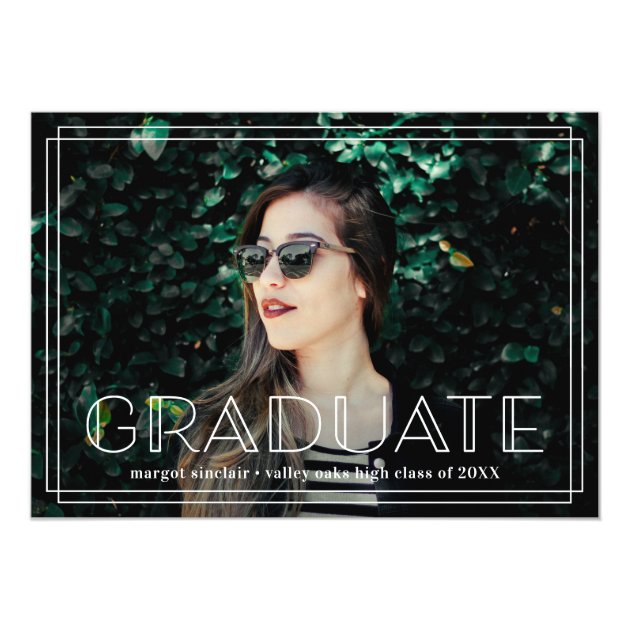 Deco Overlay | Photo Graduation Party Invitation
