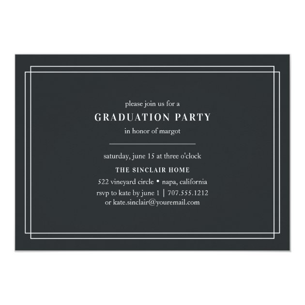 Deco Overlay | Photo Graduation Party Invitation