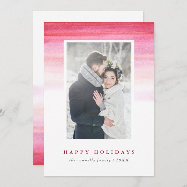 Red Watercolor Ombre | Holiday Photo