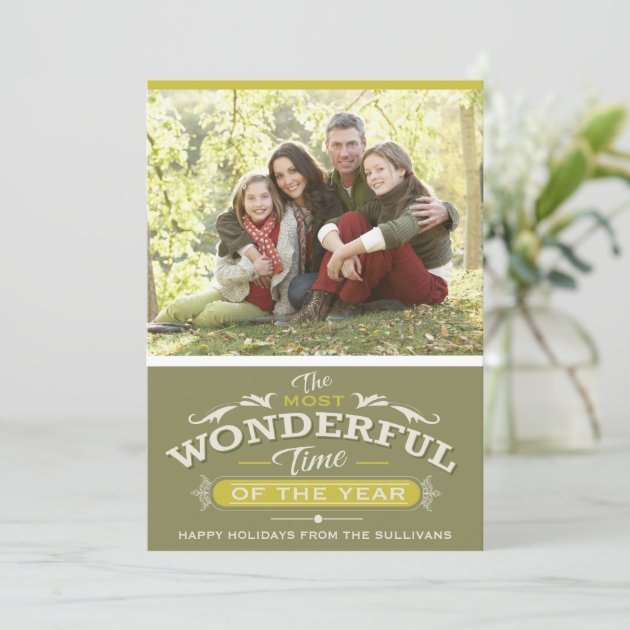 Most Wonderful Time Of The Year Holiday Photo Card