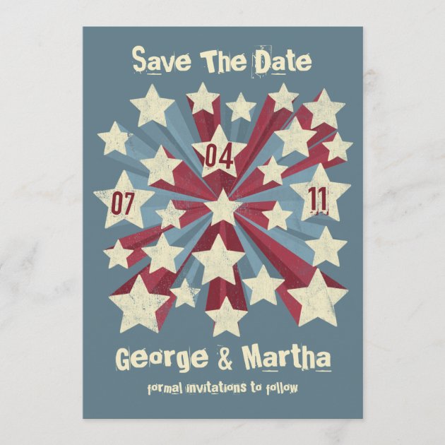 Star Pop Custom Save The Date Announcements