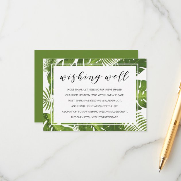 Wishing Well Card | Elegant Tropical Wedding