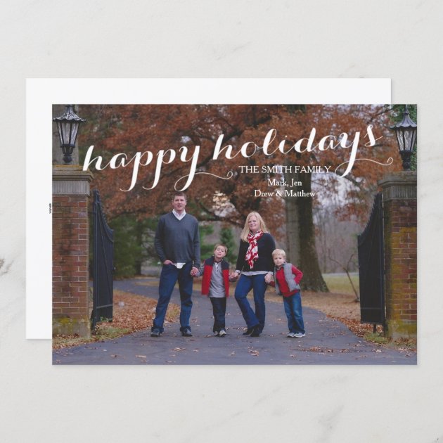 Happy Holidays Custom Photo Card