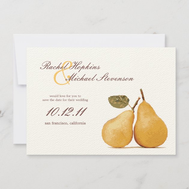 Vintage Perfect Pair Wedding Save the Date Card