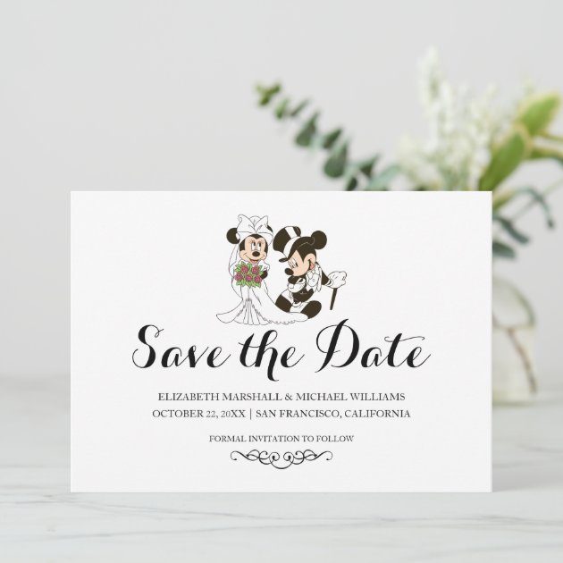 Mickey & Minnie Wedding | Married Save The Date