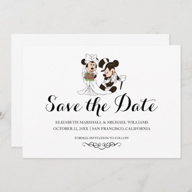 Mickey & Minnie Wedding | Married Save The Date